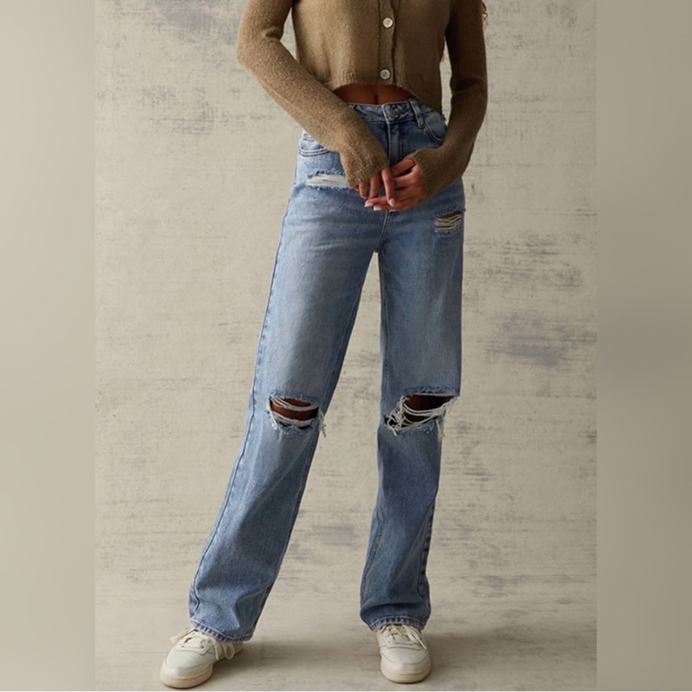 Pacsun Light Blue Ripped 90s Boyfriend Jeans - Picture 1 of 5